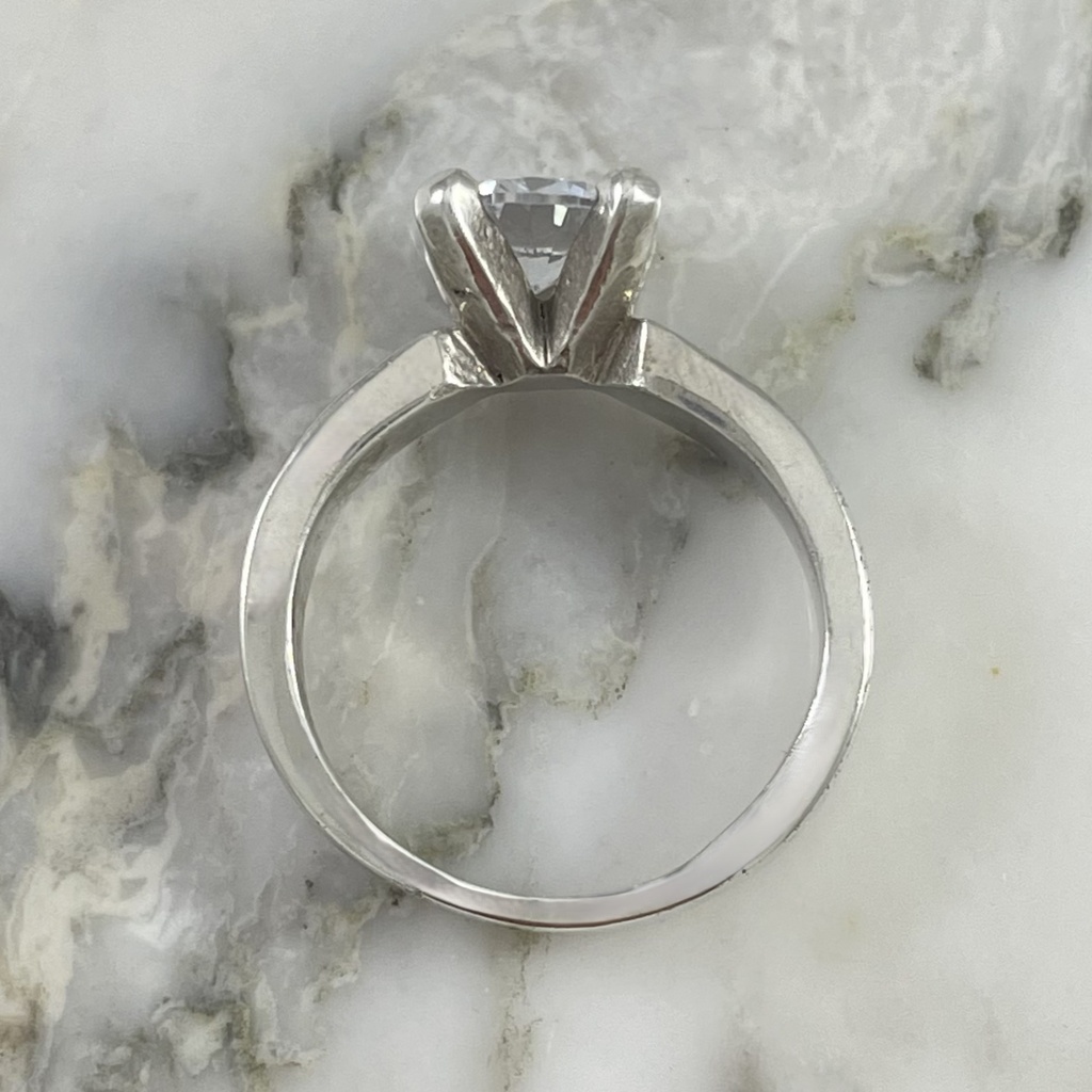 Anillo Plata Solitario Blazar