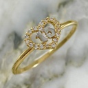 Anillo 15 En Corazon Brillante