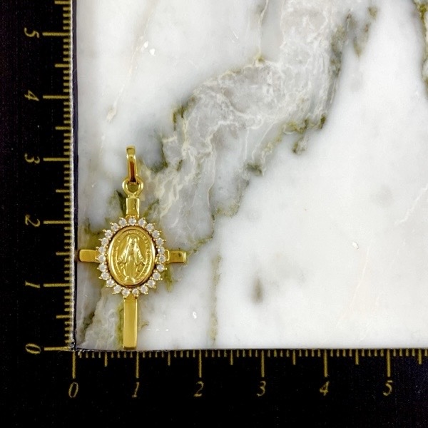 Dije Cruz Virgen Milagrosa