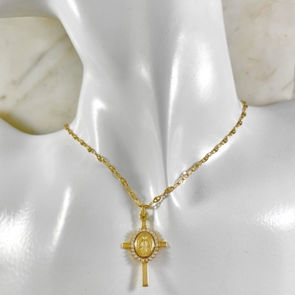 Dije Cruz Virgen Milagrosa