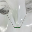 Gargantilla Veneciana Placa Esmeraldas 45 Cm