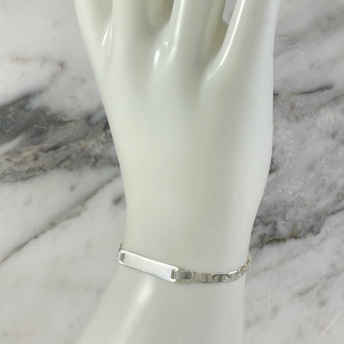 Pulsera Bebe Placa Escalera Plana