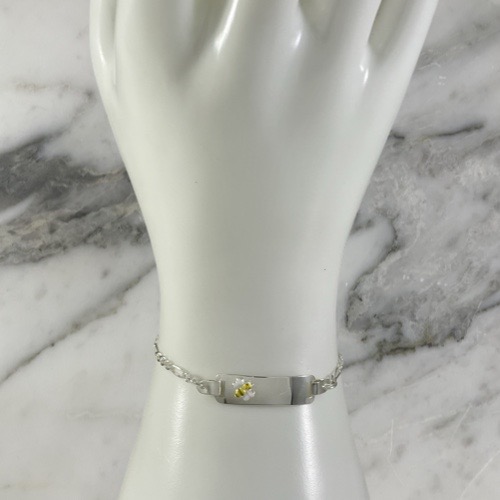 Pulsera Placa Bebe Abeja 3x1