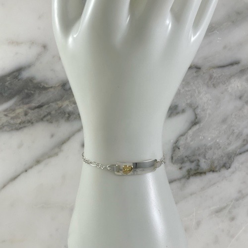 Pulsera Placa Bebe Doble Corazon 3x1