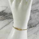 Pulsera Bebe Plana Placa Entorchada 2MM