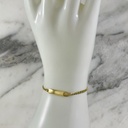 Pulsera Placa Bebe Cubana Plana 2MM