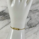 Pulsera Bebe Placa Cubana Martillada 1MM