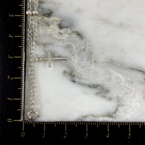 Tobillera Doble Bolas y Cruces