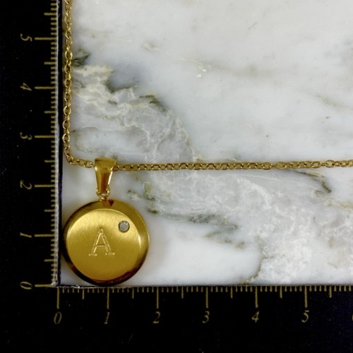 Cadena Aros Medalla Inicial 45 Cm