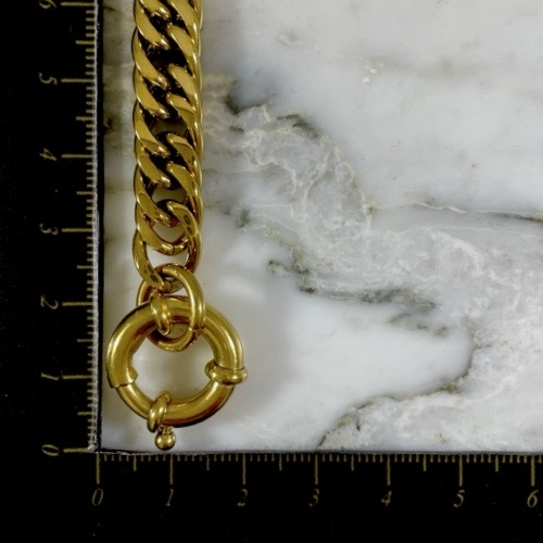 Cadena Cubana Cerrada Broche Aro 9MM 40 Cm