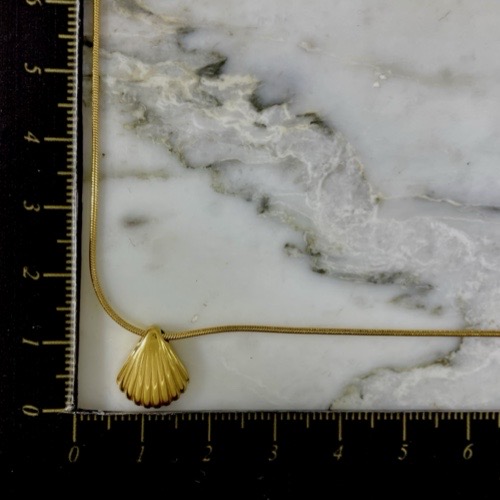 Cadena Serpiente Concha de Vieira 40 Cm