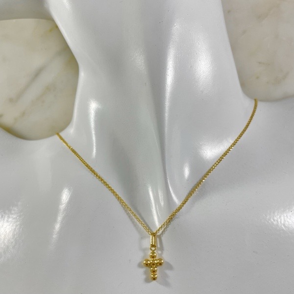 Dije Cruz de Esferas Pequeño