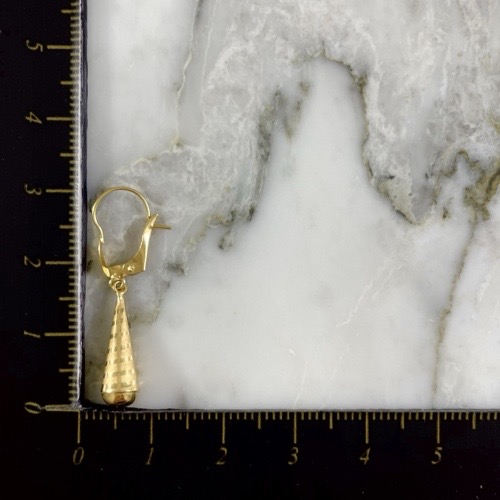 Arete Lagrima Lisa Y Mateada Mediana