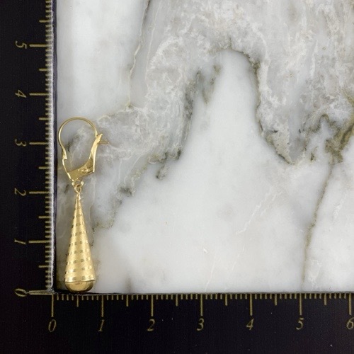 Arete Lagrima Lisa y Mateada Grande