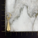 Arete Lagrima Lisa y Mateada Grande