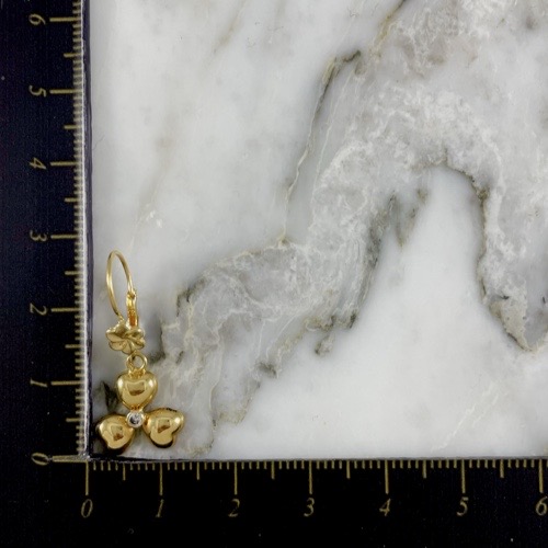 Aretes Flor Trebol de Corazones