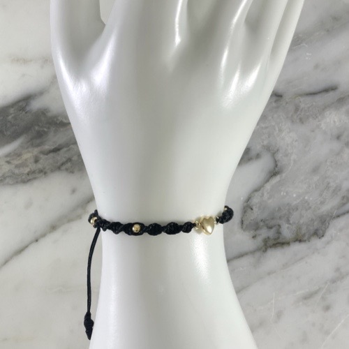 Manilla Tejido Espiral Corazon Liso Mini 3MMx4