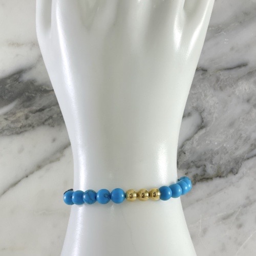 Manilla Bola Turquesa 5MMx3 3MMx2