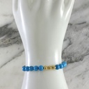 Manilla Bola Turquesa 5MMx3 3MMx2