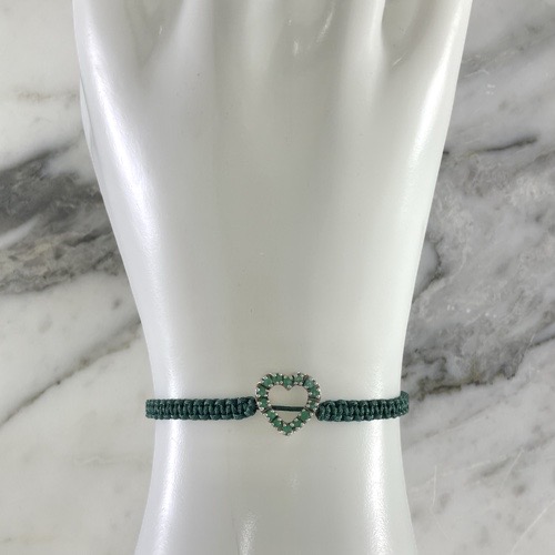 Manilla Corazon Fijo Morralla de Esmeralda