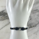 Manilla Jasper Negro y Blanco / Onix 3MMx2 Diamantada