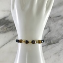 Manilla Ojo de Trigre y Onix Facetado 5MMx3