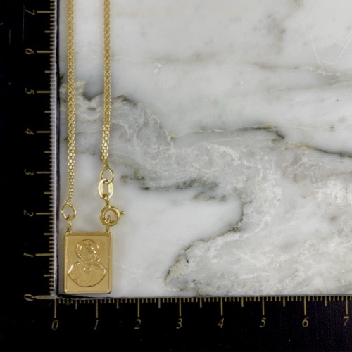 Escapulario Tejido Chino Arcangel San Miguel y Corazon de Jesus 60 Cm