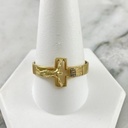 Anillo Inri Silueta Cruz Mateado