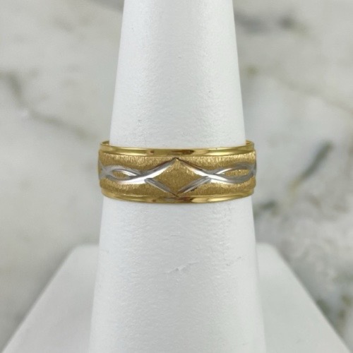 Argolla Rombo Cruzado 6MM