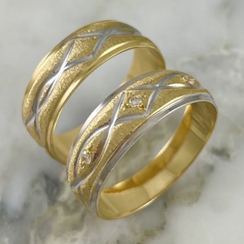 Argolla Rombo Cruzado 6MM