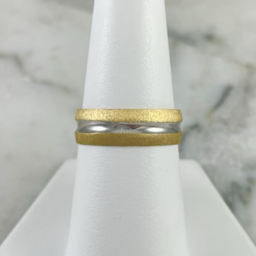 Argolla White Ribbon 6MM