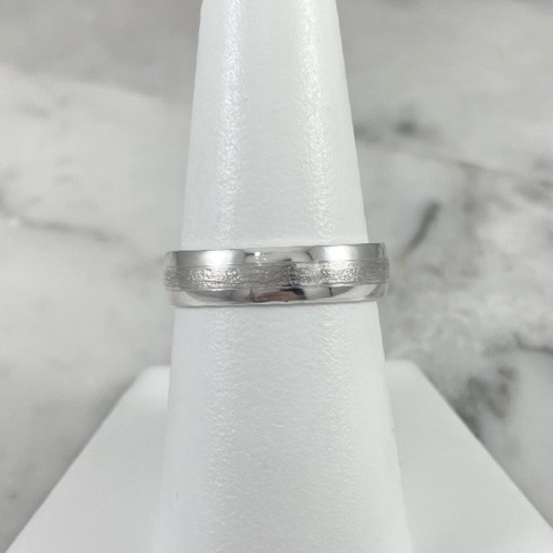 Argolla Lisa Banda Mateada 5MM