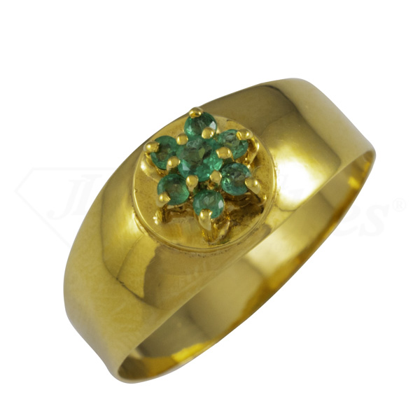 Gemstone Flower Ring 