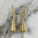 Large Smooth and Matte Teardrop Earring