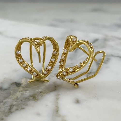 Omega Heart Silhouette Earring