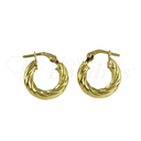 Gold Braid Hoop Earrings