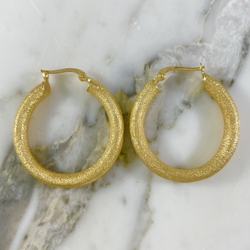 Matt Hoop Earrings