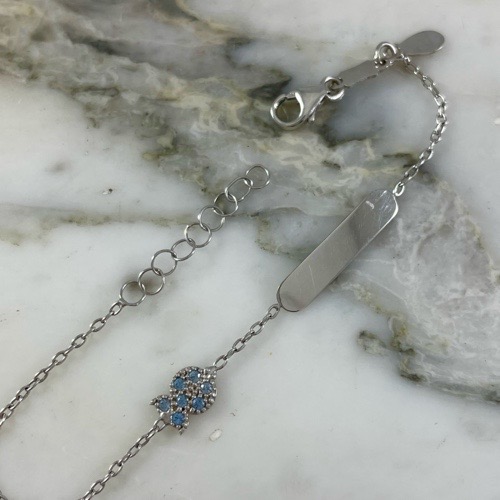 Pulsera Placa Bebe Aros 1MM