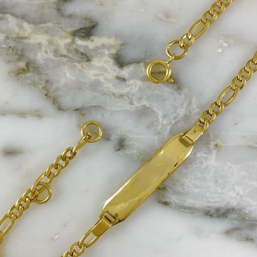 Pulsera Placa Bebe Plana 3x1