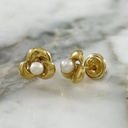 Pearl Flower Screw-Back Stud