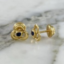 Half-Hoop Flower Screw-Back Stud