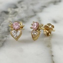 Sparkling Spider Heart Stud