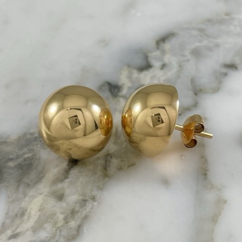 12MM Half-Ball Stud Earring