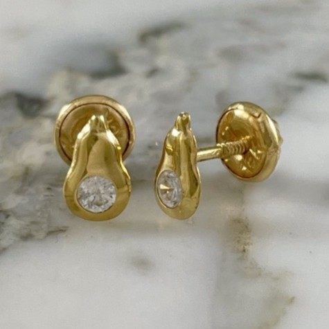 Pear Screw-back Stud