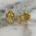 Pear Screw-back Stud