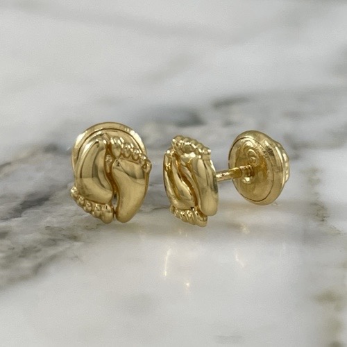 Double Paw Print Screw-back Stud