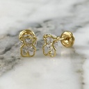 Tous Silhouette Screw-back Stud with Zircon