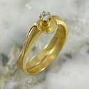 Pisa Argolla Solitaria Placa