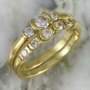  Boxed Zircons Step On Ring