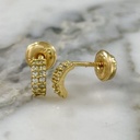 Lightweight Sparkling Bow Screw-Back Stud